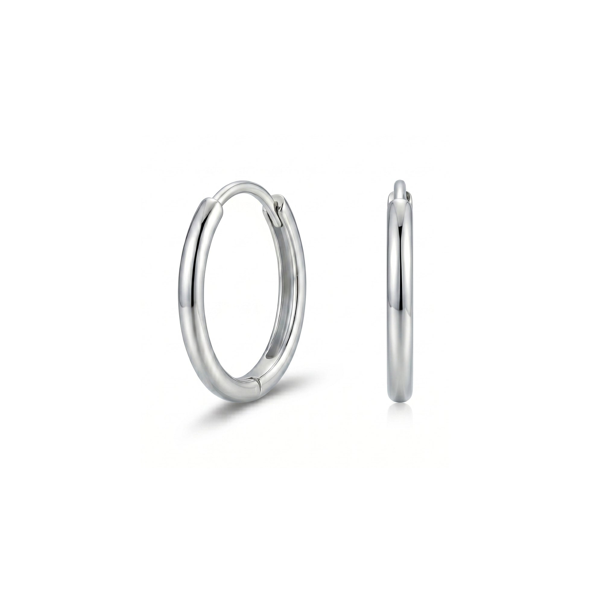 Sterling Silver Oval Hoop Earrings