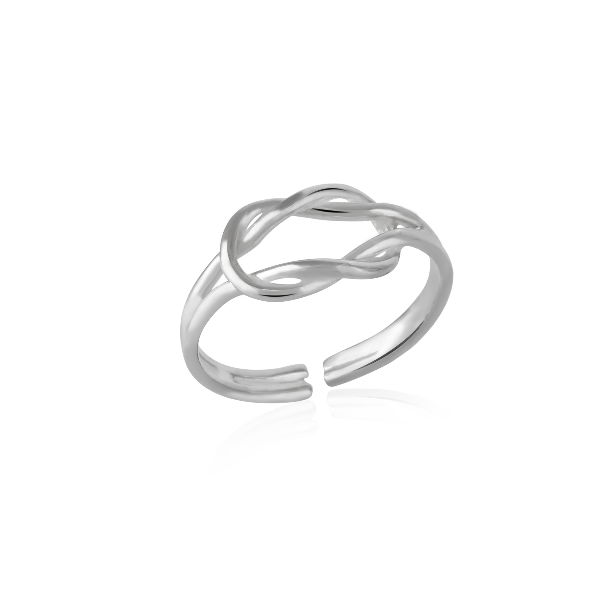 Knot Sterling Silver Adjustable Ring