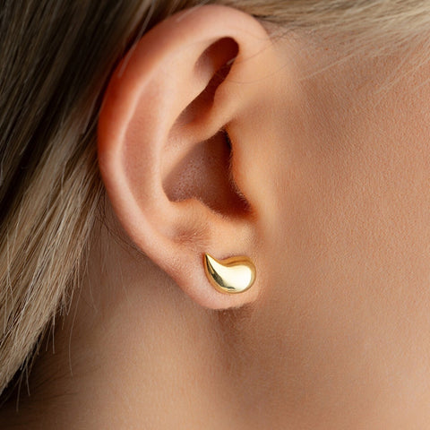 Pear Teardrop Earrings in Sterling Silver