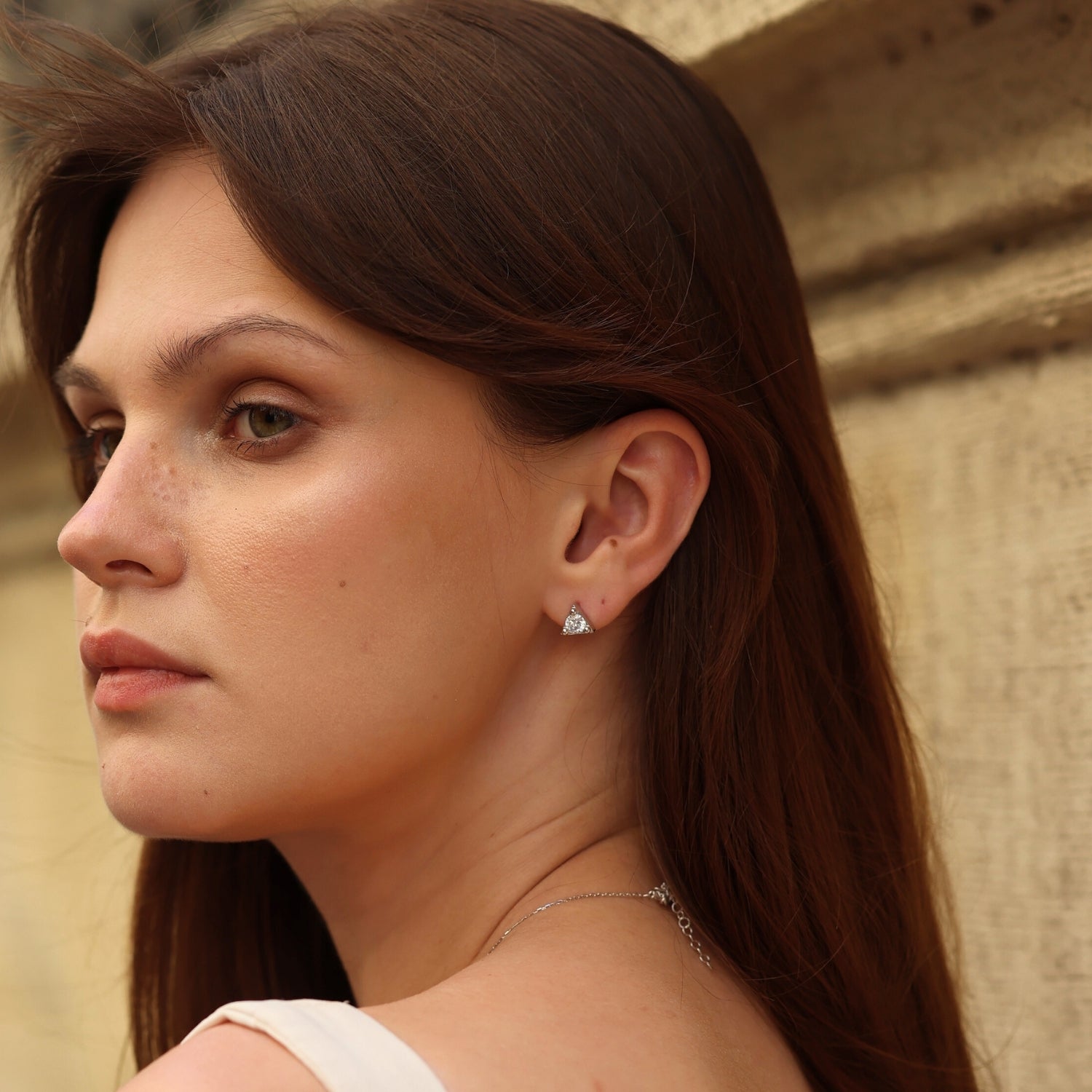 Triangle Sterling Silver Stud Earring