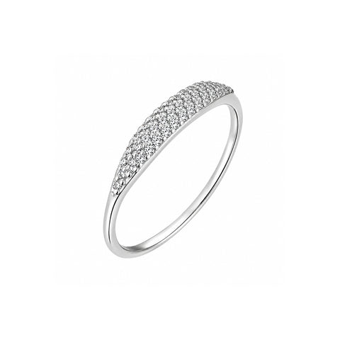 Pavé Sterling Silver Slim Ring