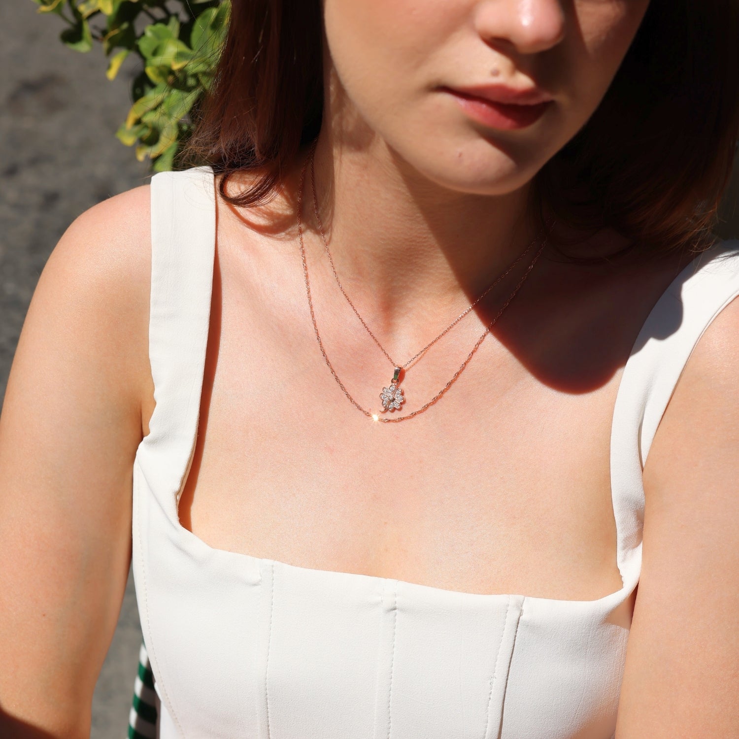 Four Leaf Clover Sterling Silver Necklace