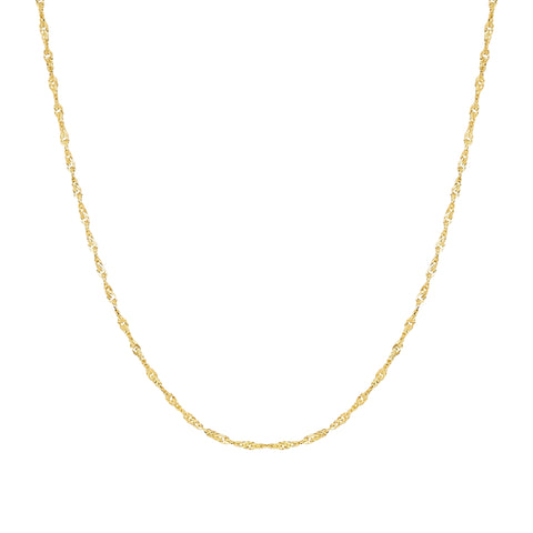 Twisted Curb Singapore Sterling Silver Chain
