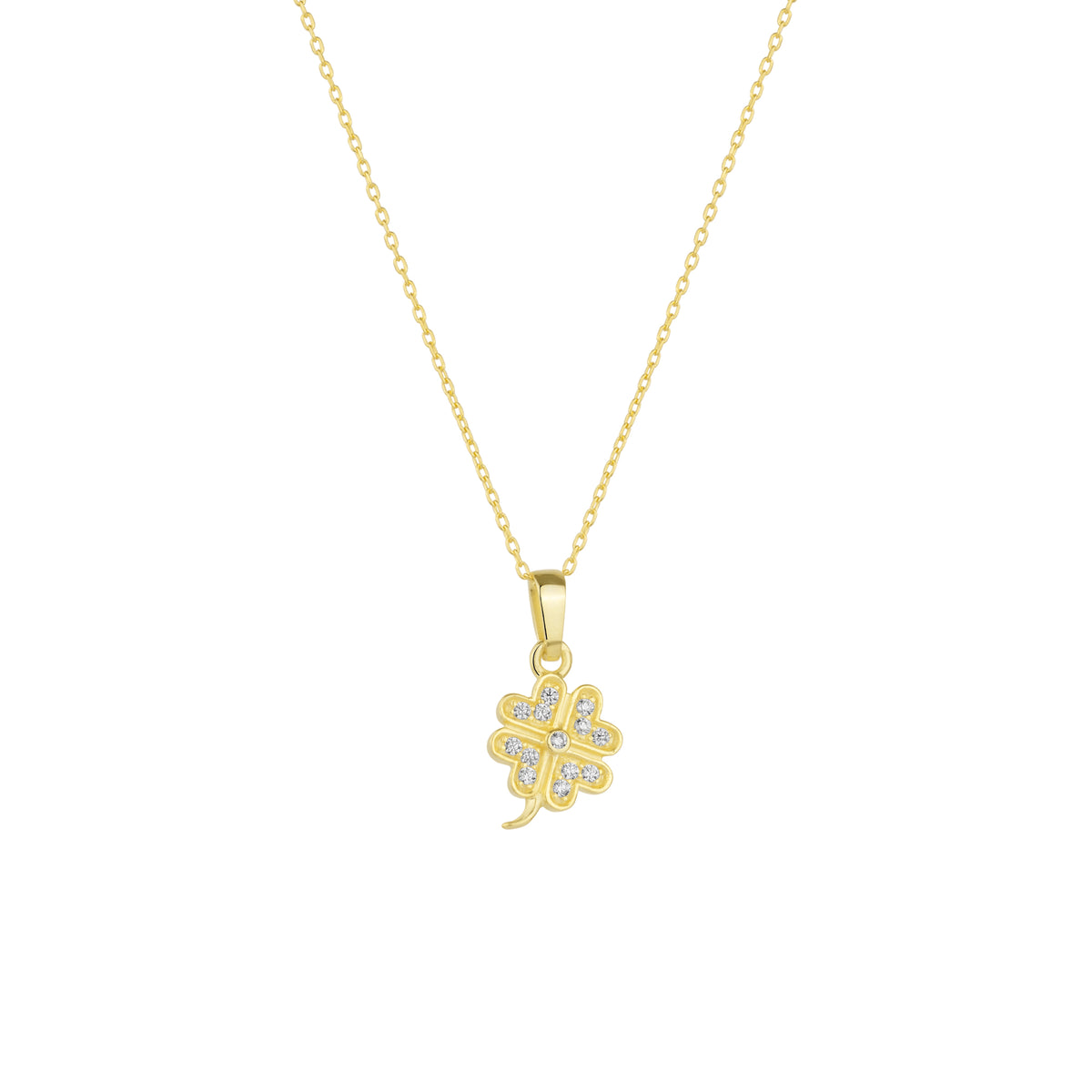 Four Leaf Clover Sterling Silver Necklace