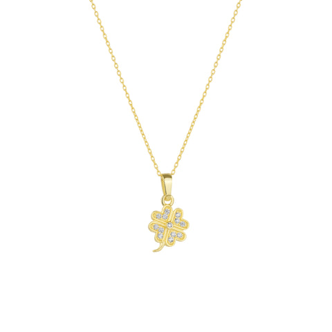 Four Leaf Clover Sterling Silver Necklace