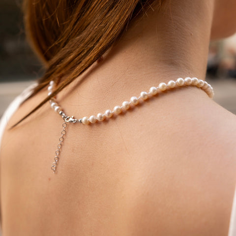 Small Natural Freshwater Real Pearl Strand Necklace