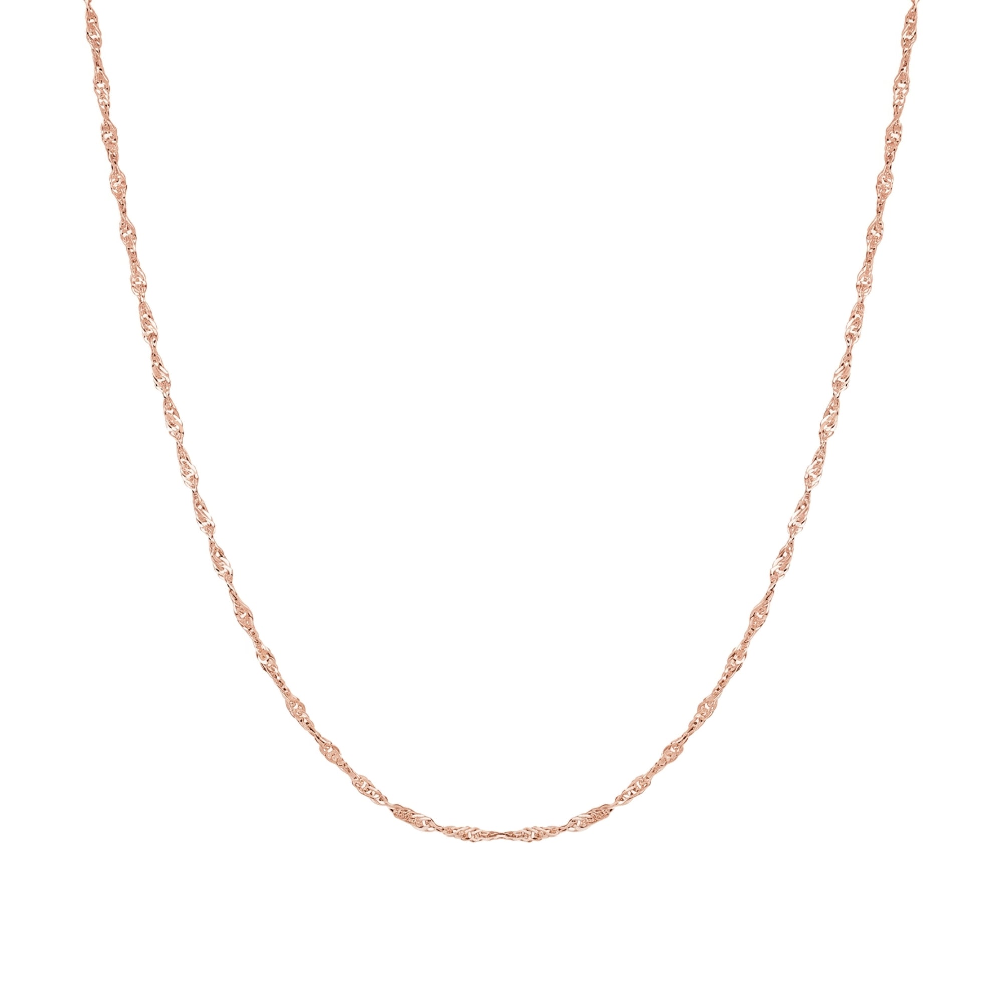 Twisted Curb Singapore Sterling Silver Chain