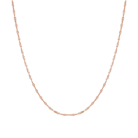 Twisted Curb Singapore Sterling Silver Chain