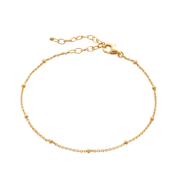 Fine Beaded Chain Bracelet Satellite Sterling