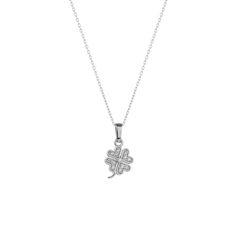 Four Leaf Clover Sterling Silver Necklace