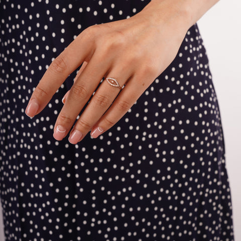 Star Evil Eye Sterling Silver Ring