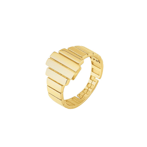 Multiple Bar Layered Rectangular Sterling Ring