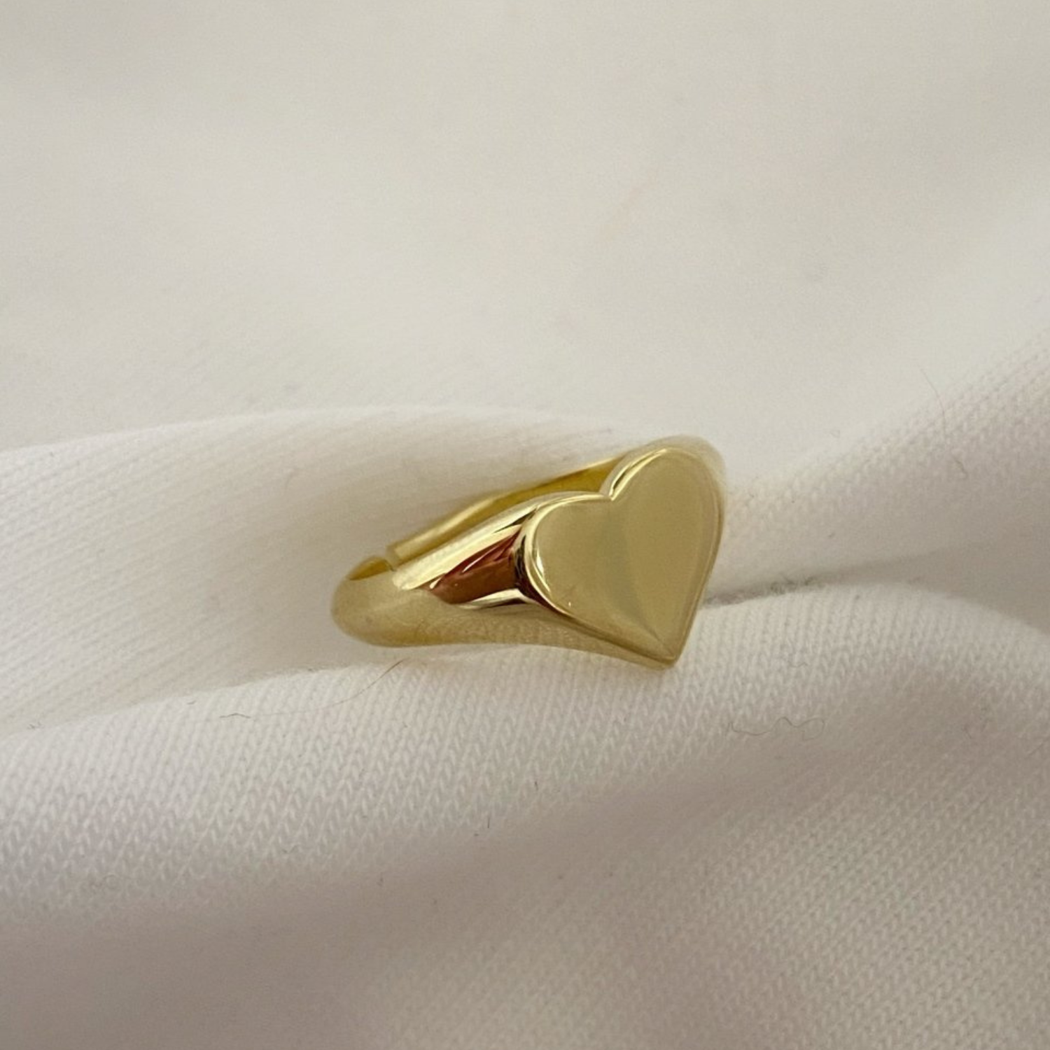 Sterling Silver Heart Love Signet Ring