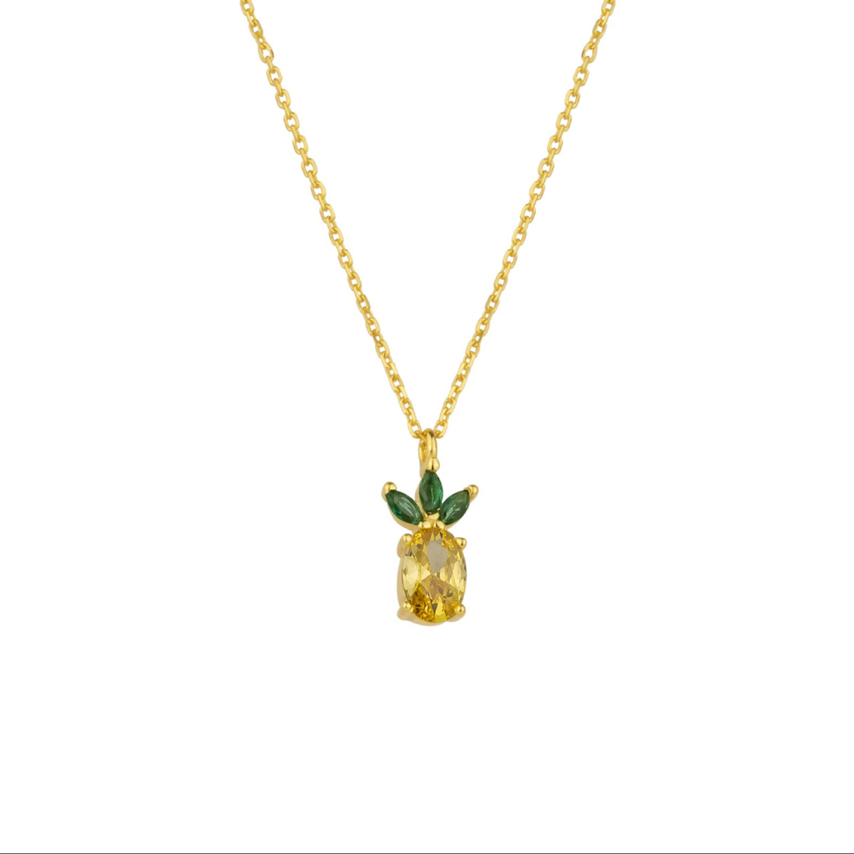 Pineapple Sterling Silver Necklace