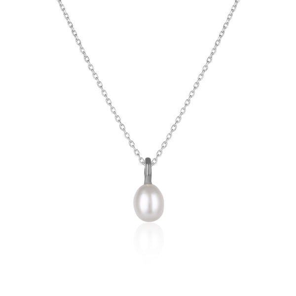 Treasures Baroque Seed Pearl Pendant Sterling Necklace