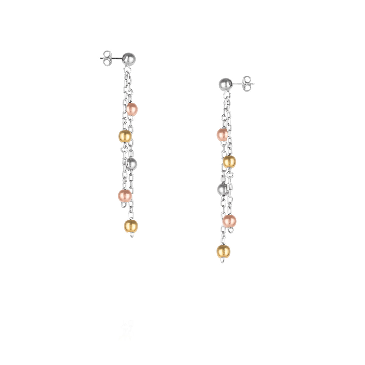 Dorica Sterling Silver Multi Bead Drop Earrings