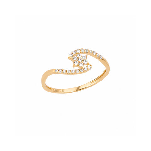 Star Swirl Sterling Silver Ring