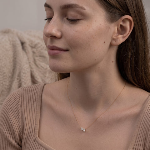 Pear & Marquise Sterling Silver Necklace
