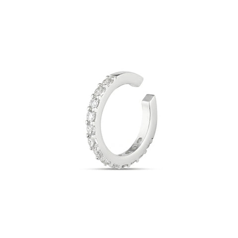 Cubic Zirconia Sterling Silver Ear Cuff No Piercing