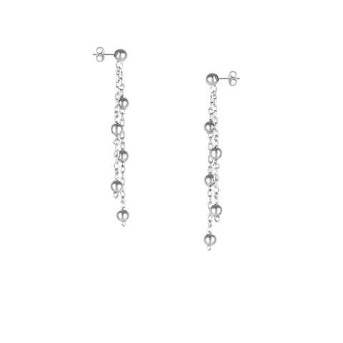 Dorica Sterling Silver Multi Bead Drop Earrings