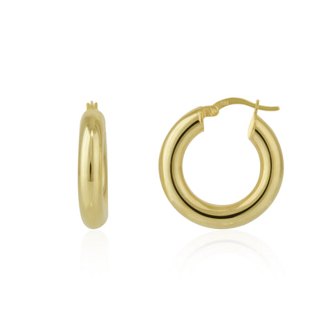 Chunky Hoop Earrings in Sterling Silver