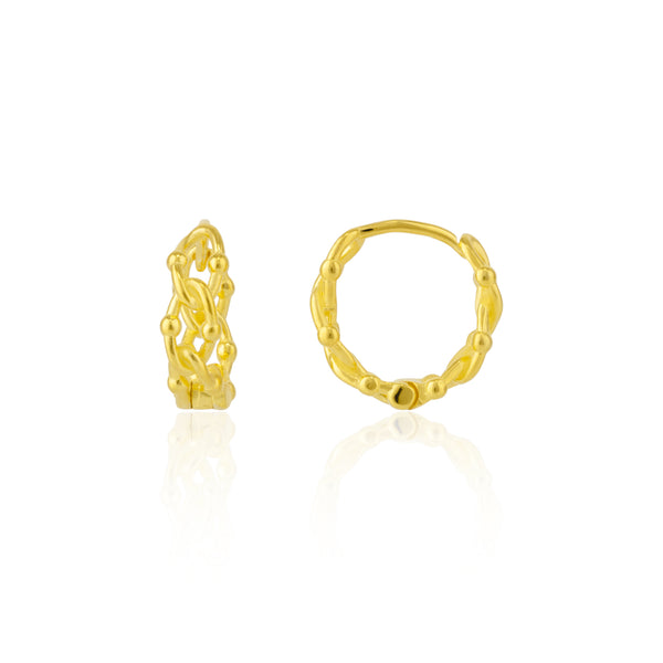 Sterling Twisted Bead Earrings