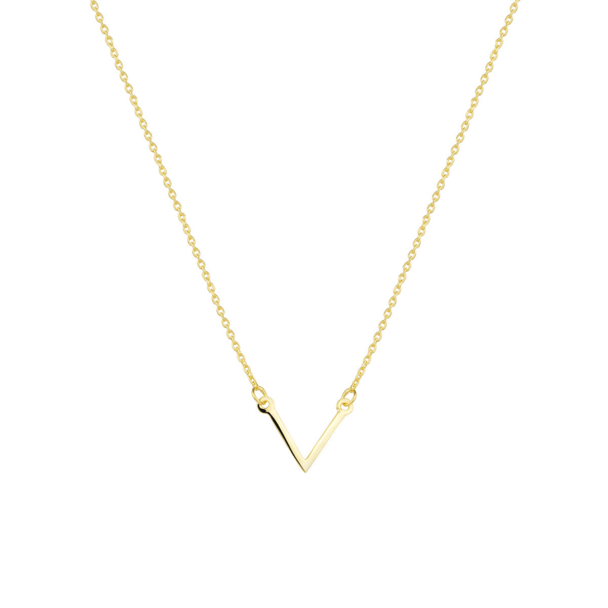 Sterling Silver Essential V Wishbone Necklace