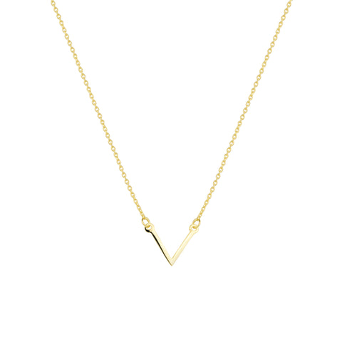 Sterling Silver Essential V Wishbone Necklace