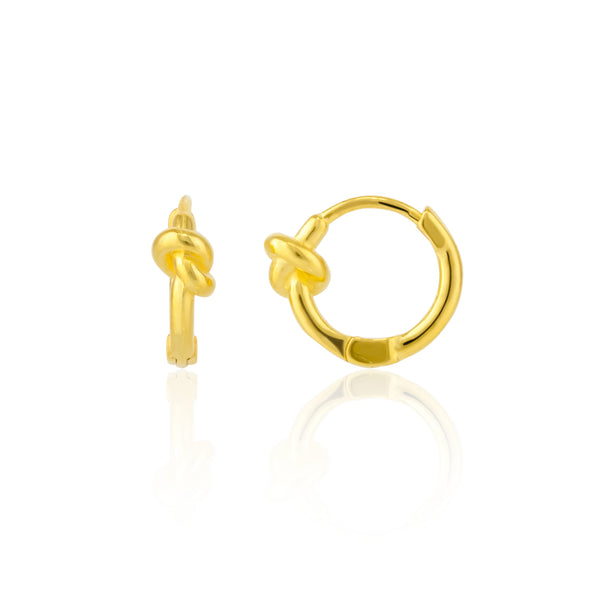 Knot Hoop Sterling Earrings