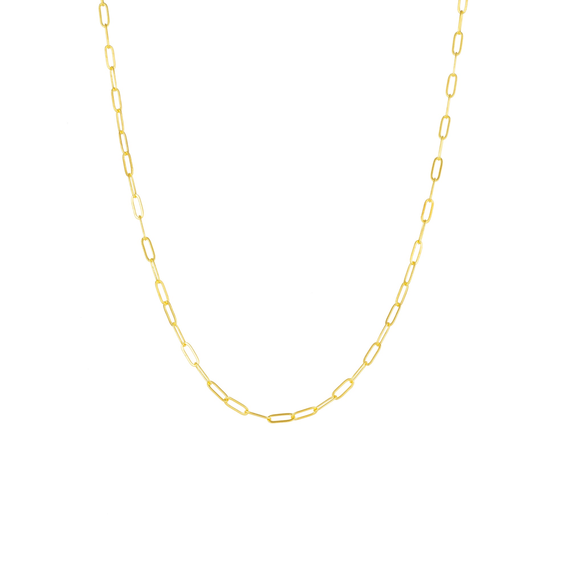 Sterling Silver Large Rectangular Chain Necklace