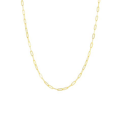 Sterling Silver Large Rectangular Chain Necklace
