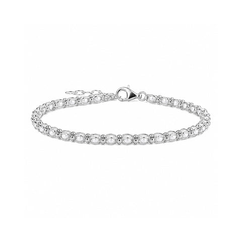 Caged Pearls Sterling Silver Bracelet