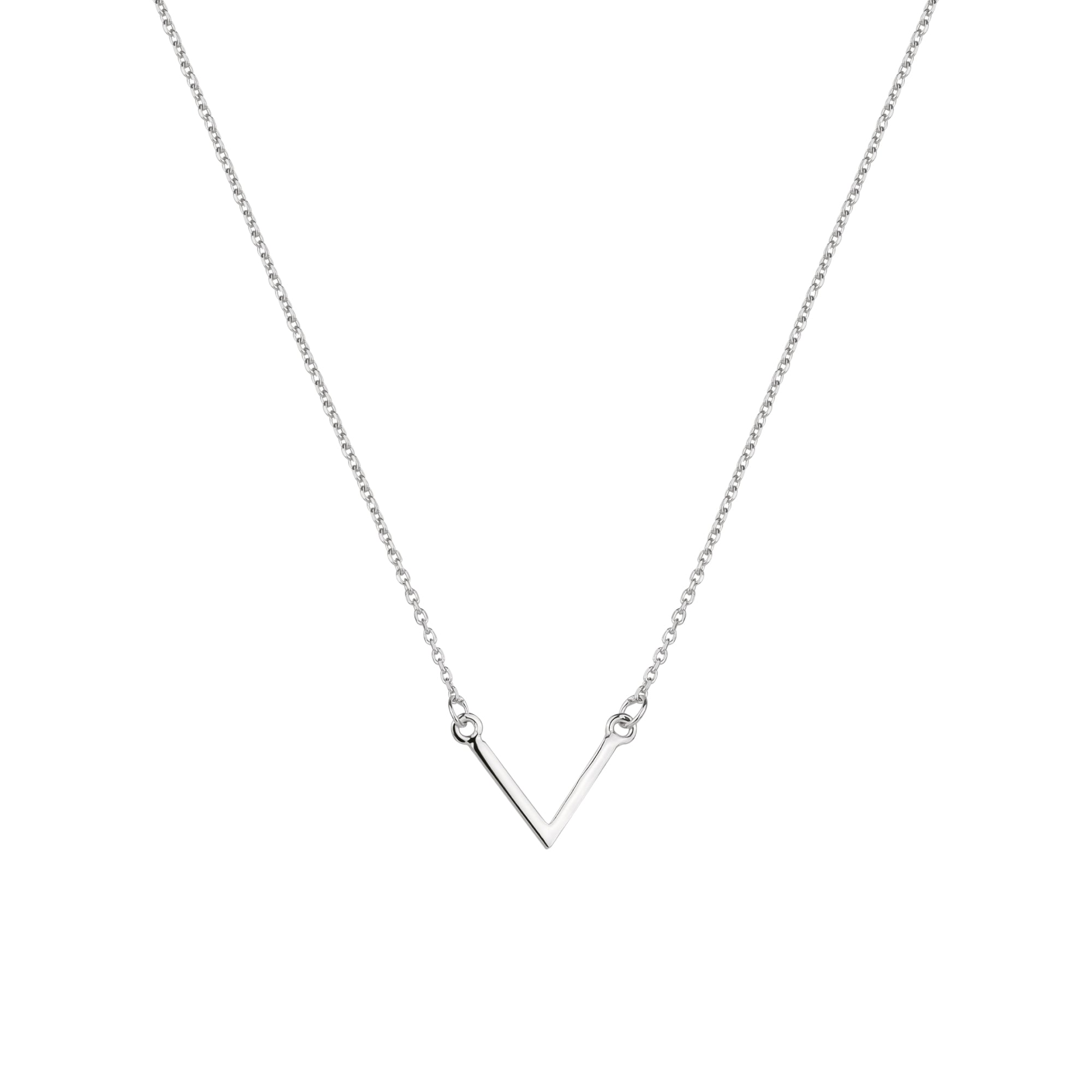 Sterling Silver Essential V Wishbone Necklace