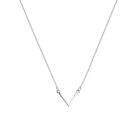 Sterling Silver Essential V Wishbone Necklace