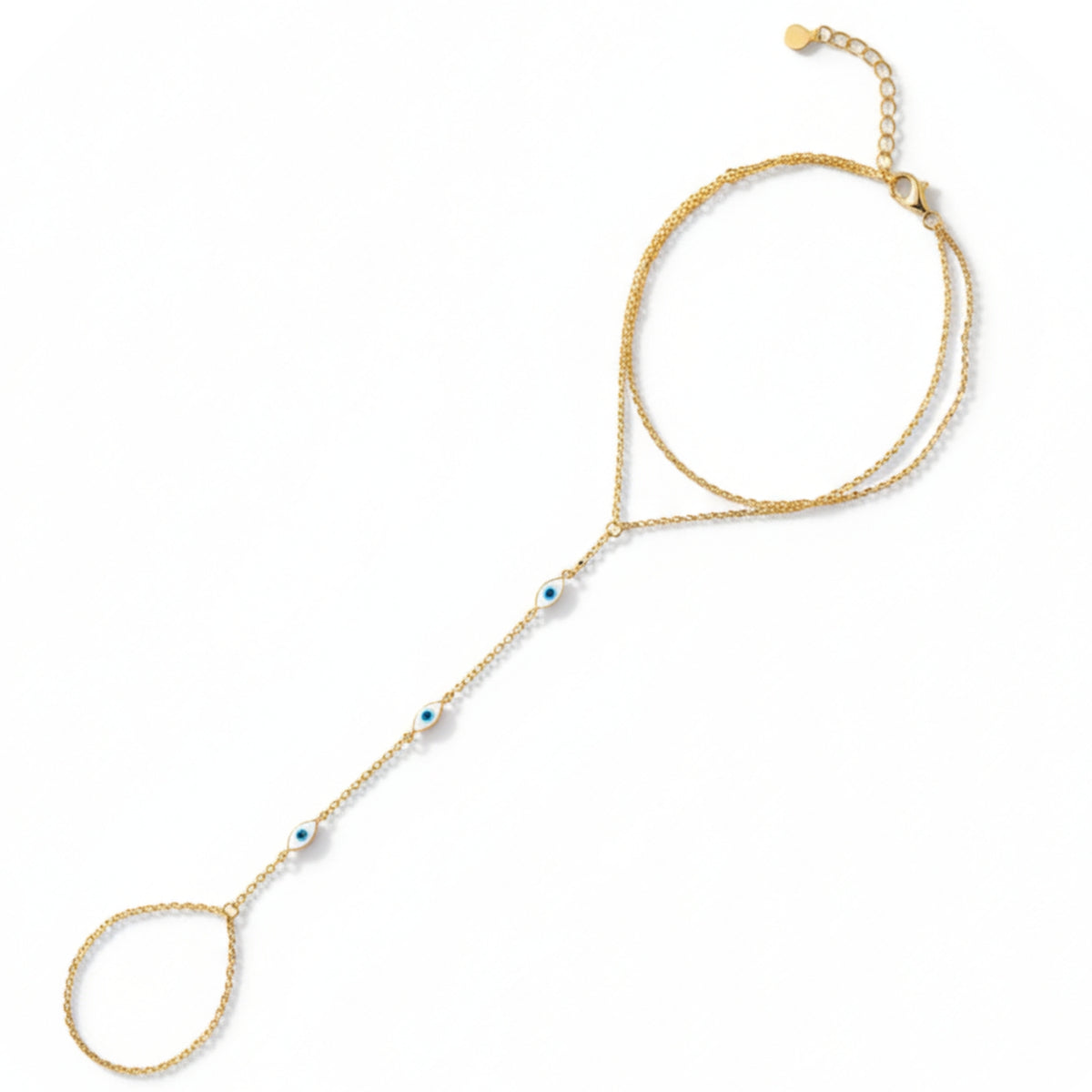 Evil Eye Sterling Silver Hand Chain