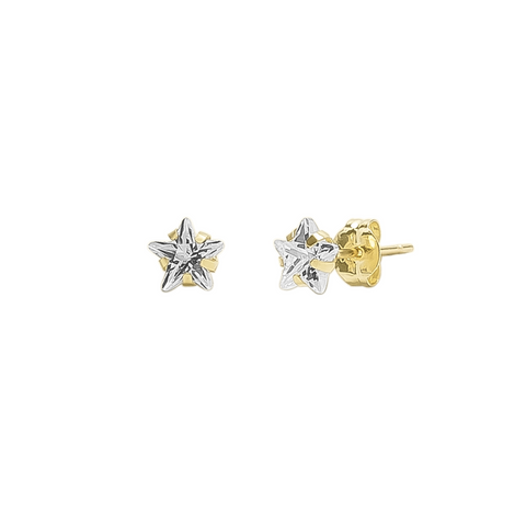9ct Solid Gold Star Stud Earrings