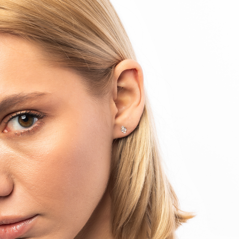 9ct Solid Gold Marquise Stud Earrings