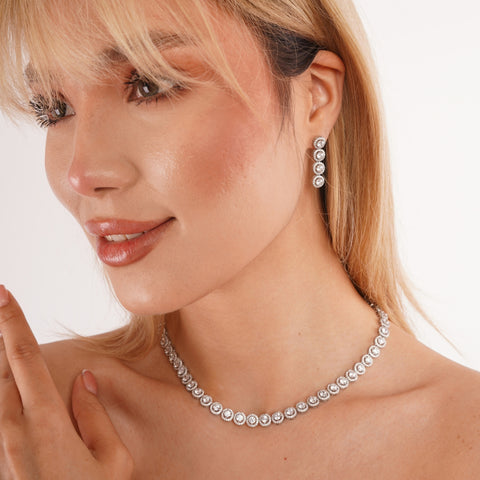 Grand Halo Sterling Silver Statement Stud Earrings