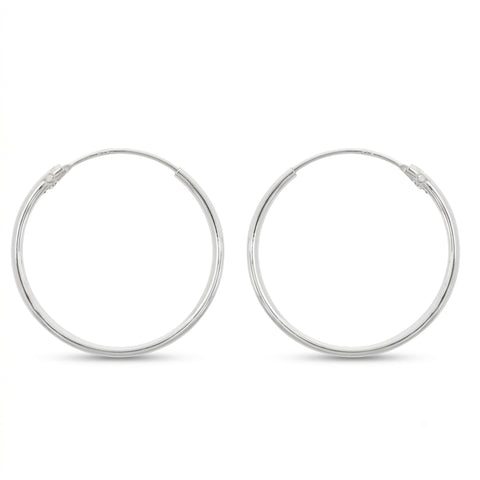 Sterling Silver Essential Hoop Earrings