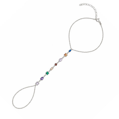 Sterling Silver Kaledioscope Hand Chain