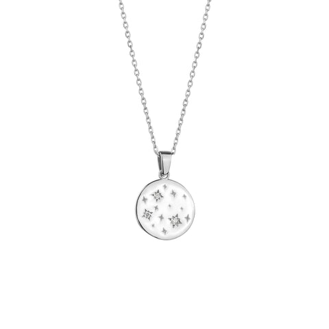 Fine Celestial Diamond Pendant Sterling Silver Necklace