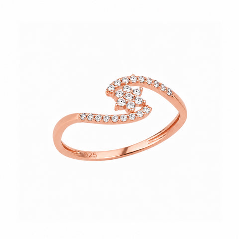 Star Swirl Sterling Silver Ring