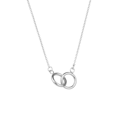 Sterling Silver Interlink Circles Necklace