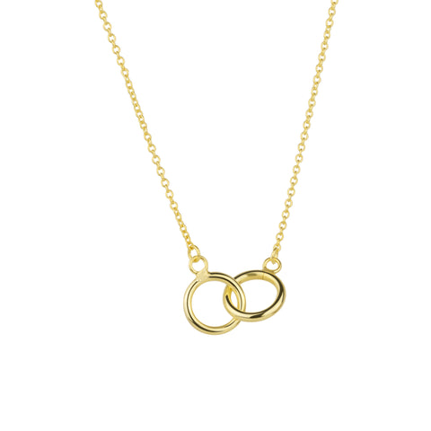 Sterling Silver Interlink Circles Necklace