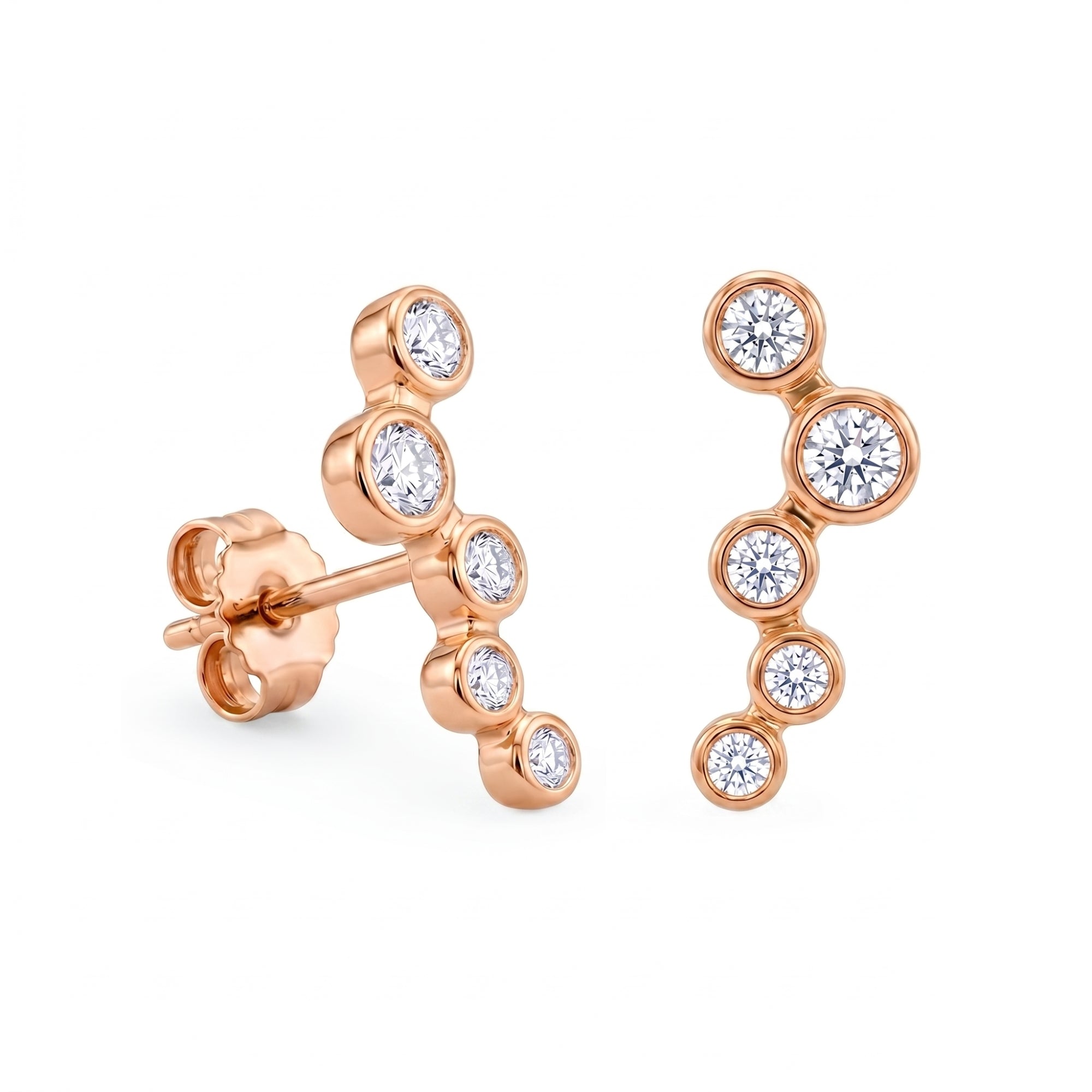 Star Cluster Stud Earrings Sterling Silver