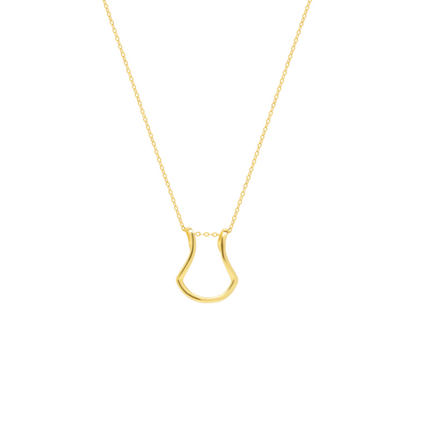 Horseshoe Ring Holder Necklace in Sterling Silver