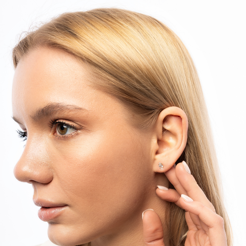 9ct Solid Gold Marquise Stud Earrings