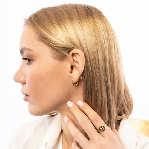 Sterling Silver Single Hoop Earring