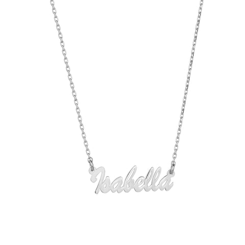 Fine Sterling Silver Signature Name Necklace