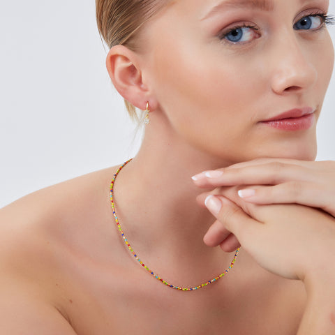 Star Sterling Silver Eardrop Hoop Earrings
